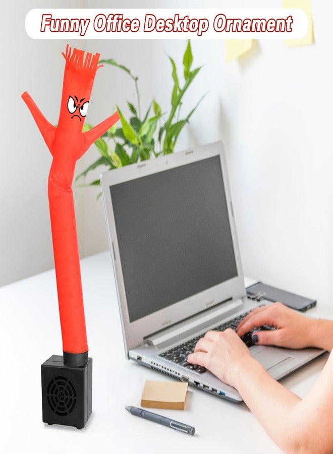 HOMQYTE Mini Inflatable Tube Man Novelty Gag Gifts Wacky Waving Inflatable Tube Guy Desktop with Blower for Christmas White Elephant Gift (Red) - Image 5
